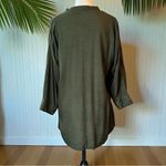 SAACHI Olive Green Embroidered Tunic Top – 2XL – Boho Floral, Pockets Size 2X Photo 2