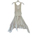 Womens Made in Italy Sleeveless Asymmetric Lace Top Tunic Dress Cream Sz Small Photo 3