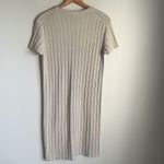 MM.LaFleur M The Hayden Dress Geo Micro Knit Ribbed Cotton Dress Sea Salt Photo 2