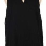Lila Rose Black Keyhole Sleeveless Blouse Photo 0