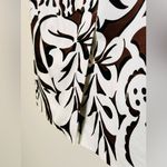 Max Mara Brown White Black Floral Print Pencil Midi Skirt Size 8 Photo 6