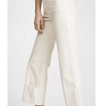 J Brand Joan Crop Jeans Women's Size 24 White Macadamia Frayed Hem Straight Leg Photo 2