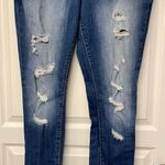 Torrid  Plus Size Skinny Destructed Denim Blue Jeans Size 14 GUC #1824 Photo 2