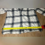 Eddie Bauer Women's Flannel Long Sleeve Hoodie Shirt, Grey, Size S Photo 7