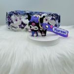 Kuromi Clear Zippered Pencil Case with Kuromi Keychain Purple Photo 3