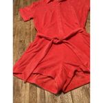 Gianni Bini GIANNA BINNI Terrycloth Romper Red Small Cover-Up Beach Vacation Classic Preppy Photo 2