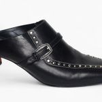 Brighton Y2K Vintage Studded Leather Mules Western Heels Photo 0