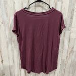 Latched Mama Burgundy Boyfriend Breastfeeding Nursing Tshirt VNeck Small *PLAY* Purple Photo 3