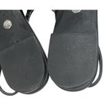 ZARA Flat Sandal Womens 7.5 Black Leather Slingback Pointed Toe Buckled Strap Photo 12