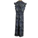 Rebecca Taylor Ava Blue Floral Print Wide Leg Silk Jumpsuit Size 0 Photo 10