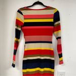 Plenty By Tracy Reese  Red Yellow Striped Ribbed Knit Dress Knee Length XS Photo 8