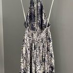Free People Beach Day Mini Dress Halter Neck Blue Print Size XS Photo 2