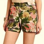 Elevenses Anthropologie Floral Garden Cotton Shorts Photo 5