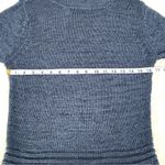 BCBGMAXAZRIA Blue Open Weave Tunic Sweater Long Sleeve Semi Sheer Size Large Photo 8