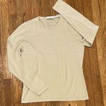 Neiman Marcus  100% cashmere neutral light tan crewneck sweater M Photo 0