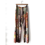 Passports Boho Wide Leg Pants M Multicolor Aztec Tribal Print USA Photo 3