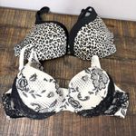 Victoria's Secret Victoria’s Secret printed bra 34B bundle set of 2 unique bras floral cheetah Photo 0