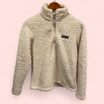 Patagonia cream soft and furry 1/4 zip pullover sweatshirt jacket XS Photo 1