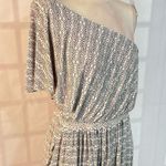 Anthropologie Maeve  one shoulder wide leg cropped jersey jumpsuit size small Photo 2