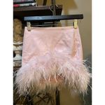 Lamarque Magnolia Vegan Leather Mini Skirt Pink Parasol Womens Size XS Photo 6