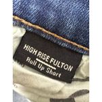 BLANK NYC Medium Wash High Rise Fulton Roll Up Shorts Distressed 3" Inseam 26 Photo 4