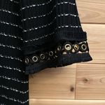 Misook Size Medium V Neck Striped Knit Knee Length Cocktail Dress LBD Photo 5