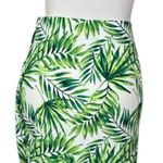 Marc New York Faux Wrap Skirt White Green Tropical Leaf Print Women’s Size Large Photo 7