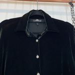 Sno Skins Women’s Dark Green Plush Velvet Long Sleeve Button Shirt Size S Photo 3