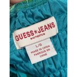 Guess  Jeans Maxi Dress‎ L Floral Green Blue Sleeveless Tiered Summer Photo 10