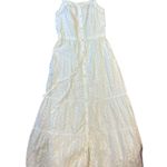 Gap  White Apron Maxi Multitier Sun Dress Sundress Eyelet Cotton Women's 8 Tall Photo 2