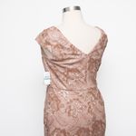 Alex Evenings  Long Embroidered Lace Cap Sleeve Gown Photo 9