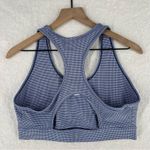 Bandier  Front Row Bra Navy‎ Gingham Scoop Neck Racerback Sports Photo 5