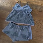 Lace Printed Pajama Set Camisole Sleep Shorts Size 2X Purple and Black Photo 8