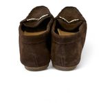 Women’s Brown leather loafers moccasin with silver buckle detail size 7.5 Photo 2
