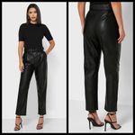 Ted Baker ππ Faydell Pleather Trouser ~ Black US 8 NWT *NO BELT* Photo 8