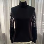 SheIn Black Long Lace Sleeved Women’s Small Top Photo 2