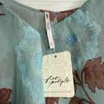 Free People  dress or maxi top floral sheer slip ruffled strappy slit boho Medium Photo 5
