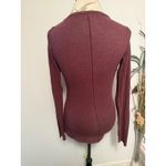 Lululemon  Long Sleeve Scoop Neck Shirt Burgundy Heathered Size Unknown Athletic Photo 1