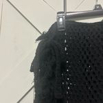 Forever 21 Black Crochet Fringe coverup Skirt Photo 1