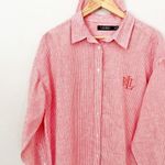 Ralph Lauren | Black Label Oversized Shirt Tunic Tie Belt Button Coral | Size XL Photo 2