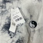 All in Favor Black Tie Dye Long Sleeve Crop Top Photo 2