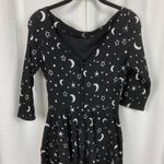 Unique Vintage Black&Silver Delores Galaxy Print 50’s Swing Dress Sz.M/6-8 Photo 10
