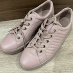 Ecco  Soft 9 Size 10-10.5 41 Ii ll Tie Leather Upper Sneaker Quilted Rose Shoe Photo 5