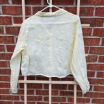 Cynthia Rowley  Size Medium Linen Pearl Button Down Women’s Crop Shirt Photo 5