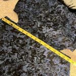 Anthropologie  Jacquard Print Floral Side Cutout Mini Dress Blue Black Size 8 Photo 6