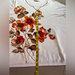 Alfred Dunner Plus size 2X Womens Cream Pullover Sweater Short Sleeve Floral Brown Photo 9