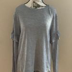 Philosophy Grey Ruffle Sweater Photo 0