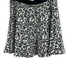 Rebecca Taylor Leopard Print Flip Skirt Black Gray Size 10 Photo 6