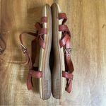 Vintage 80s G.H. Bass Sunjuns Brown Leather Sandals Strappy Flats Retro Boho 7 Tan Photo 5