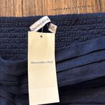 Abercrombie & Fitch Navy Smocked Puff Sleeve Mini Dress Babydoll Size Medium NWT Photo 4